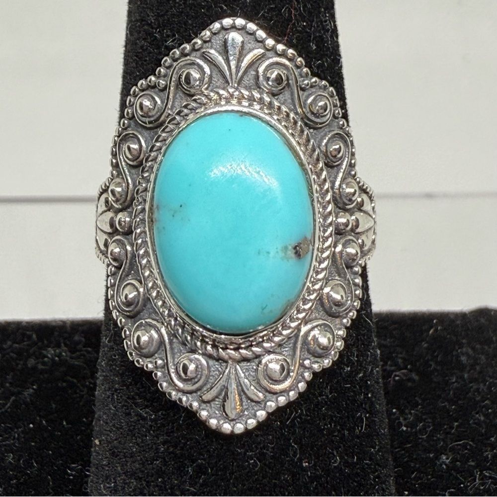 Turquoise 925 Sterling Silver Women's Ring